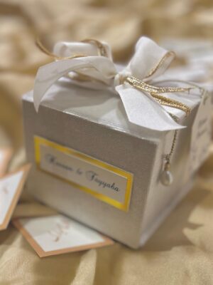 The Silver Cube Favor Box