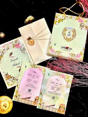 The Mint & Peacock Invitation Suite